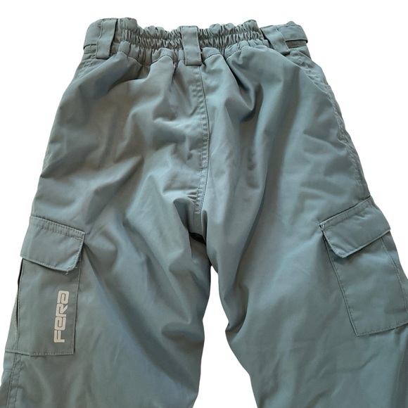 FERA Insulated Ski Snow Pants Youth/Kids 7 Blue Adjustable Waist Cargo Pockets - Picture 9 of 12